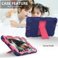 For Samsung Galaxy Tab A 8.4 (2020) Shockproof Two-Color Silicone Protection Case with Holder. 