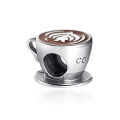 New 925 Sterling Silver coffee Coffee Maker French fries Fine Charm Bead fit Original Pandora Bracelet Trinket DIY Women Jewelry. 