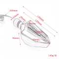 4 pcs Universal Motorcycle bike DRL INDICATOR WITH FLOW LIGHT Lava Style. 