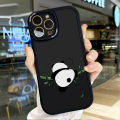 ZeroQiQi for Redmi Note 9 Back Cover Climbing Bamboo Panda Cartoon PU Leather Lambskin Soft Drop Resistant Phone Case. 