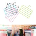 Techmanistan Random Color - 5 Layers Plastic Hanger, Wardrobe Space Saving, Multifunctional Hanger. 
