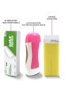 Depilatory Wax Heater Machine 3 in 1  With Roll On Wax Refill And Waxing Strips For  All Body Skin , 3 in 1 Wax Machine For Women And Man. 