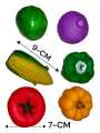 6pc Fine & premium quality Imported rubber Vegetable ChoCho toy set for Kids For Toddlers. 