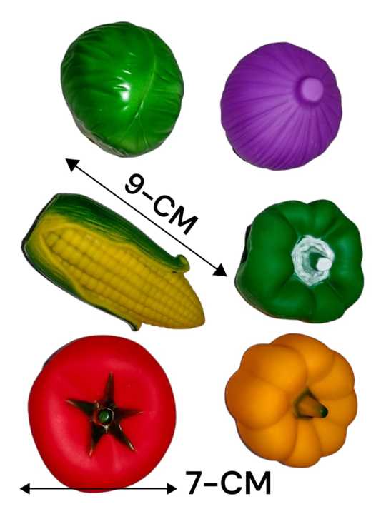 6pc Fine & premium quality Imported rubber Vegetable ChoCho toy set for Kids For Toddlers