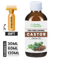 Pure & Natural Castor Oil | Cold Pressed Costar Oil + Free comb bottle. 