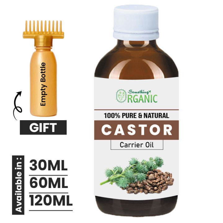 Pure & Natural Castor Oil | Cold Pressed Costar Oil + Free comb bottle