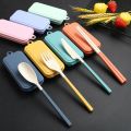 4Pcs Travel Cutlery Set Foldable Spoon Fork Chopstick With Box Student School Picnic Lunch Portable Cutlery Camping Tableware. 