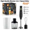 New Hand Blender Set 5-in-1 and 4-in-1 Multifunctional Heavy-Duty 800w Powerful Copper Motor, Coffee Beater & Double Speed Stainless Steel Immersion Blender -Egg beater and Milk Frother -Meat Chopper 600ml -Juicer Machine -Electric Grinder -Food Processor. 