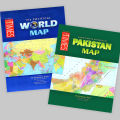 Pack of 2 | The Political World Map And Pakistan Map ( Administrative Divisions ) By Dr. Munawar Sabir | Jahangir's World Times Publications |. 