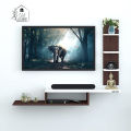 Floating TV Shelf Entertainment Center Wall Mounted Media Console/TV Stand/Floor Standing TV Unit/TV Cabinet/TV Entertainment Unit (Brown & White) - Ideal for Up to 50"(D.I.Y) by Home Décor Decorative. 