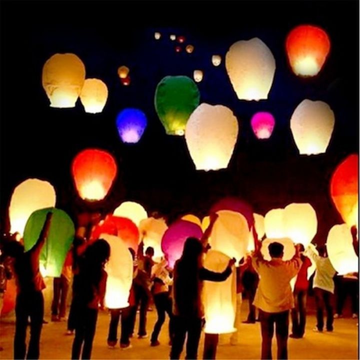 Pack of 5 Sky Lanterns Air Balloon light