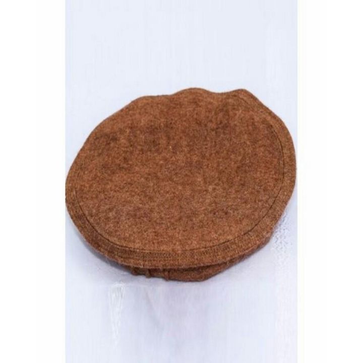 Brown Wool Afghan Pakul Chitrali Cap for Men