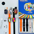 New Latest T24 Champion Edition Bluetooth Smart Watch HI Watch Pro 7-in-1 Strap | high-definition large screen high configuration version strap | 45mm- Stainless Steel Magnetic Chain Straps | Magnetic Chain Strap | Silver. 