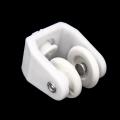 4m White Plastic Pvc Curtain Track Runner Rail Wall Ceiling Mounted Fixing Hooks#Top clamping. 