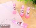 Cute Pink Kitty Lipstick Shaped Non-Toxic Eraser For Home & School. 