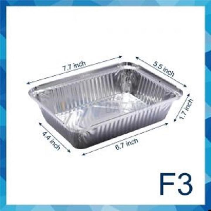 Pack of 10-Aluminum Foil Disposable Food Container 7 x 5 inches- F3