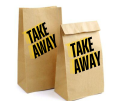 Brown Paper Take away bags. 