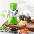 New Original Multifunctional Kitchen Gadgets Cutting Machine, 3 in1 Slicer, Manual Vegetable Cutter Slicer Round, Grater, kadokash, Table top Drum grater Chopper Blades. 