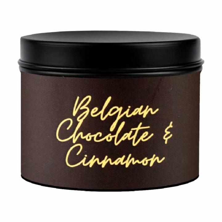 Lit Up Belgian Chocolate and Cinnamon Scented Candle 120ML