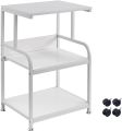 Customized Printer Stand, 3 Tier Printer Cart with Storage Shelf, Rolling Printer Table with Wheels for Home Office Organization, Stand for Heat Press Microwave, Industrial Style. 