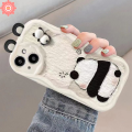 Panda Couple Cover for Realme C11 C20 C12 C15 C17 C35 C21Y C20A C11 C25Y C31 C25 C25s C21 C30 C33 C55 5 5i 5S 6i C3 7i Narzo 20 30A Cute Panda 3D Stereo Doll Cartoon Couple Case. 