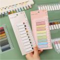 （1 Pack of 200） Sticky Notes Color Classification Index Stickers Loose-leaf, Bookmarks, Ruler Multi-functional Student Stationery European Retro Labels. 