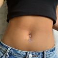 Belly Button Ring Sparkling Rhinestone Heart Butterfly Star Navel Piercing Dangle Ring Hypoallergenic Stainless Steel Fashion Jewelry Gift for Women Women Navel Ring. 