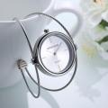 【BestGO】Geekthink Women Quartz Analog Watches Open Bangle Steel Strap Round Case Wristwatch - intl. 