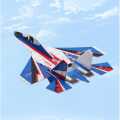 Hot Play Electric Aircraft Fighter Su-27 Foam Hand Throwing Unmanned Glider Fighter - RC Plane Flight Simulation Toy, Engineering Play Set, STEM Educational Toy, Rechargeable Flying Aeroplane with USB Chargeable Batteries, Realistic Su-27 Fighter Jet Mod. 