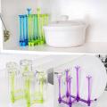 Folding Glass Stand Kitchen Accessories Home Storage Living Room Supplies. 