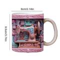 350ML Cartoon Ceramic Mug Retro Imitation Enamel Mugs Office Home Funny Water Cups Breakfast Milk Coffee Tea Cup For Gift. 