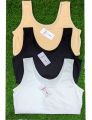 Pack 3 Soft Cotton Camisole/Half Body Teenage Training Bra/vest/Inner Wear/BDs/Sports Bra/Tanks For Beginners Kid Girls - For 7 to 10 Yrs. 