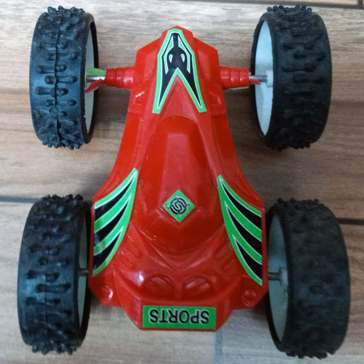 Push and Go Friction Powered 360 Rotating Double Sided Flip 4 Wheel Stunt Car Toy For Kids Boys Girls 360 Rotate Side Toys - Random Multicolor - Art# SS-DS Vehicle (M) - 0001