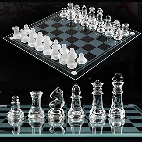LYDJ%20Glass%20Chess%20Game%20Set%20Include%20Frosted/Polished%20Glass%20Chess%20Board%20and%2032%20Chess%20Pieces%20with%20Padded%20Bottom,%20Crystal%20Chess%20Set%20for%20Adults%20and%20Children%20Strategy%20Game,S%20-%20Image%205