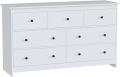 CARPETNAL White Dresser for Bedroom, 7 Drawer Dresser with Wide Drawer and Metal Handles, Woode Dressers & Chests of Drawers for Hallway, Entryway.. 