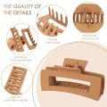 Hair Clips, Big Hair Clips for Thick Long Curly Hair, Strong Hold Jaw Clip Oversized Non-slip Square Hair Clips for Women & Girls, Durable Matte Clips, Hair Accessories. 