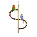 UK Bird Toys Wooden Hanging Hammock Climbing Natural wooden bird toys cage accessories Natural Pet Birds Cage Toys for Small Parakeet Cockatiel Conures Finches Budgie Love Birds Multi Colored spiral. 