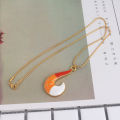 Women Fashion Necklace Hook Ladybug Fox Tail Hanging Bell Black Cat Pendant Necklace. 
