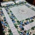 Embroidered Patch Work King Size BedSheet - High Quality - Cotton Double Bedsheet Embroided.... 