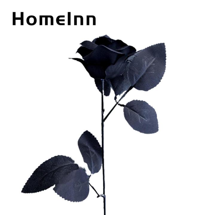 HomeInn Flower Eco-friendly Artificial Black Flower Bouquet Red Rose