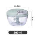 Manual Food Chopper Havy Material Compact & Powerful Hand Held Vegetable Chopper/Blender Garlic Mincer Cutter with 3 Stainless Steel Blades. 