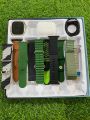 Ultra Smart Watch | 12 in 1 Straps + Silicone Case | Super HD Display | BT Calling | Wireless Charging ( Multi Color Straps). 