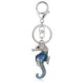 Fashion crystal seahorse key chain holder women jewelry charm pendant ysk028 girl purse. 