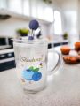 Mason Jar Mugs with Handle Lid and Plastic Straw. 