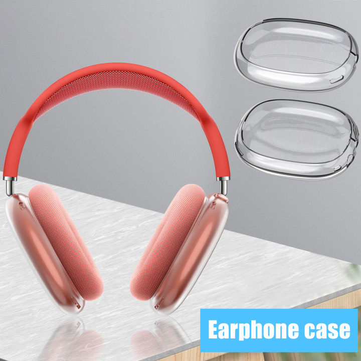 Earphones Protective Case Transparent 360° Protective Case for Airpods Max Anti-yellowing Tpu Silicone Cover Washable Full Protection Transparent Tpu Earcup Case