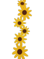 Artonic Fomic Sheet Sun Flowers Length for Craft Pegs, Paper, Photo, Message Cards and Decoration Yellow Color Size 38.5 x 4.7 Inches. 