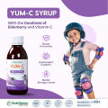 Nutrifactor Yum-C Syrup - Vitamin C & Black Elderberry for Kids | Immunity Booster, Respiratory Health & Antioxidant Support | 120 mL. 