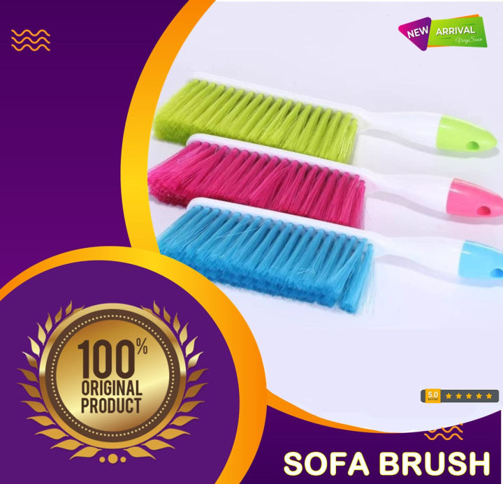 1Pc Dust Brush Sofa Brush Soft Hair Plastic Long Handled Utility Dust Carpet Bed Sheet Cleaner Brush Bed Cleaning Brush Minimalist Household Cleaning Supplies