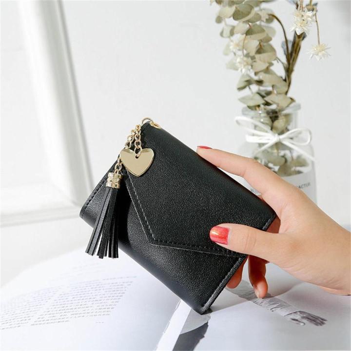 Women Girls Short Small Wallet Lady Leather Folding Coin Card Holder Money Purse Daraz.pk