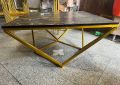 Center Table Nest Style New Design Modern Furniture Golden Frame with Marble Texture Sheet 3-3 Size. 